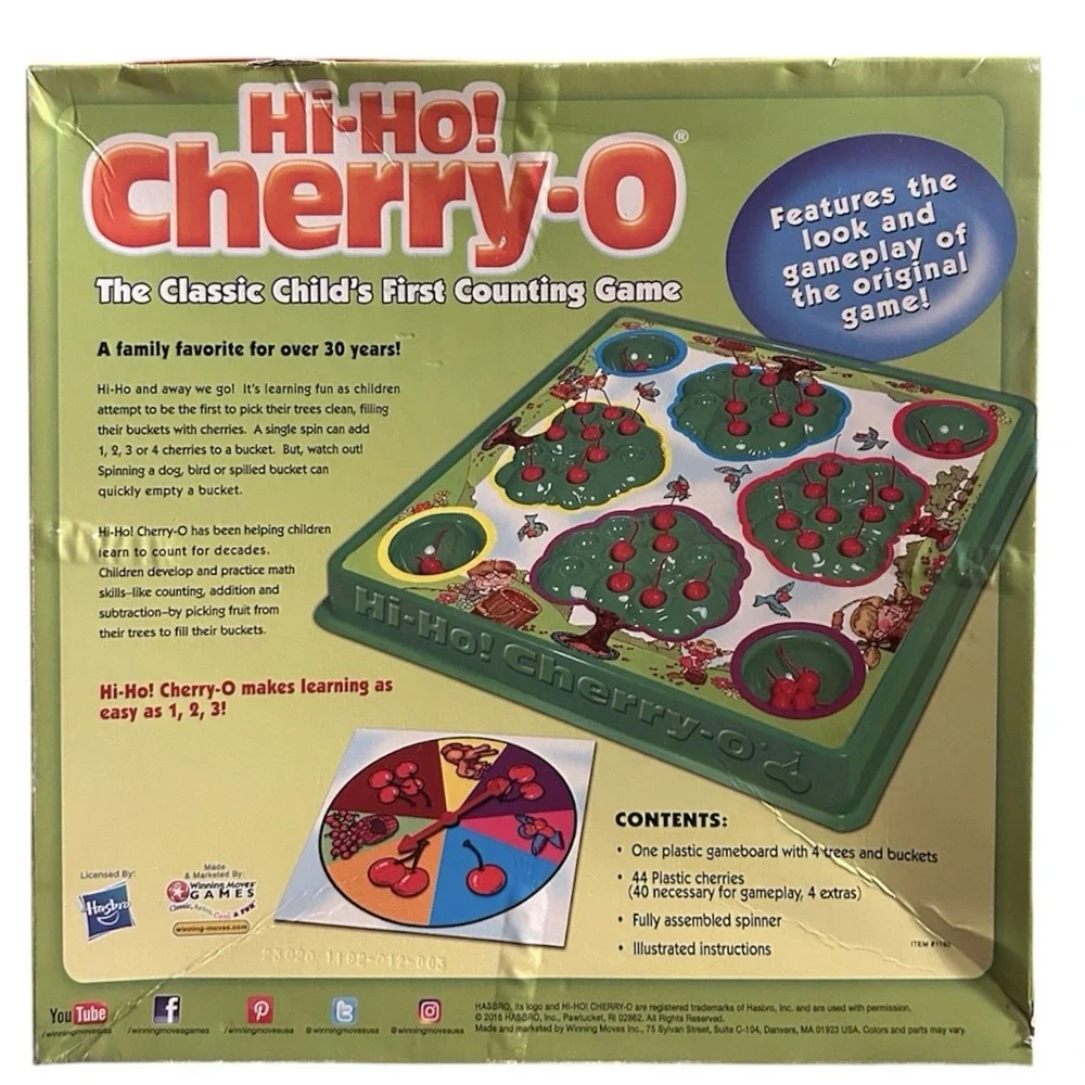 Vintage Hi-Ho Cherry-O Counting Game Math Pre-School Learning 1985